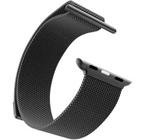 Curea iUni compatibila cu Apple Watch 1/2/3/4/5/6/7, 38mm, Milanese Loop, Otel Inoxidabil, Space Gre